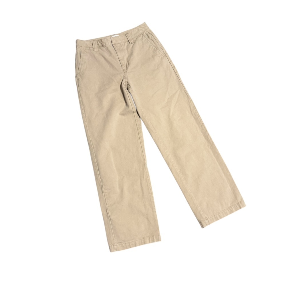 Aritzia TNA Khaki Denim Trouser High Waisted Jean Neutral Women's Size 4 - Picture 3 of 7